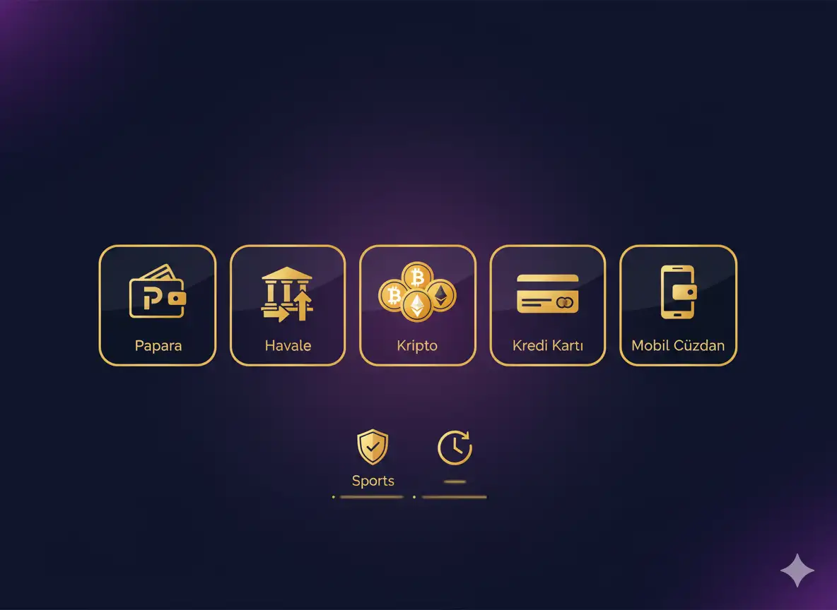 Kalitebet'te geçerli olan Papara, Havale, Kripto Para ve Kredi Kartı gibi popüler ödeme yöntemlerinin logoları.